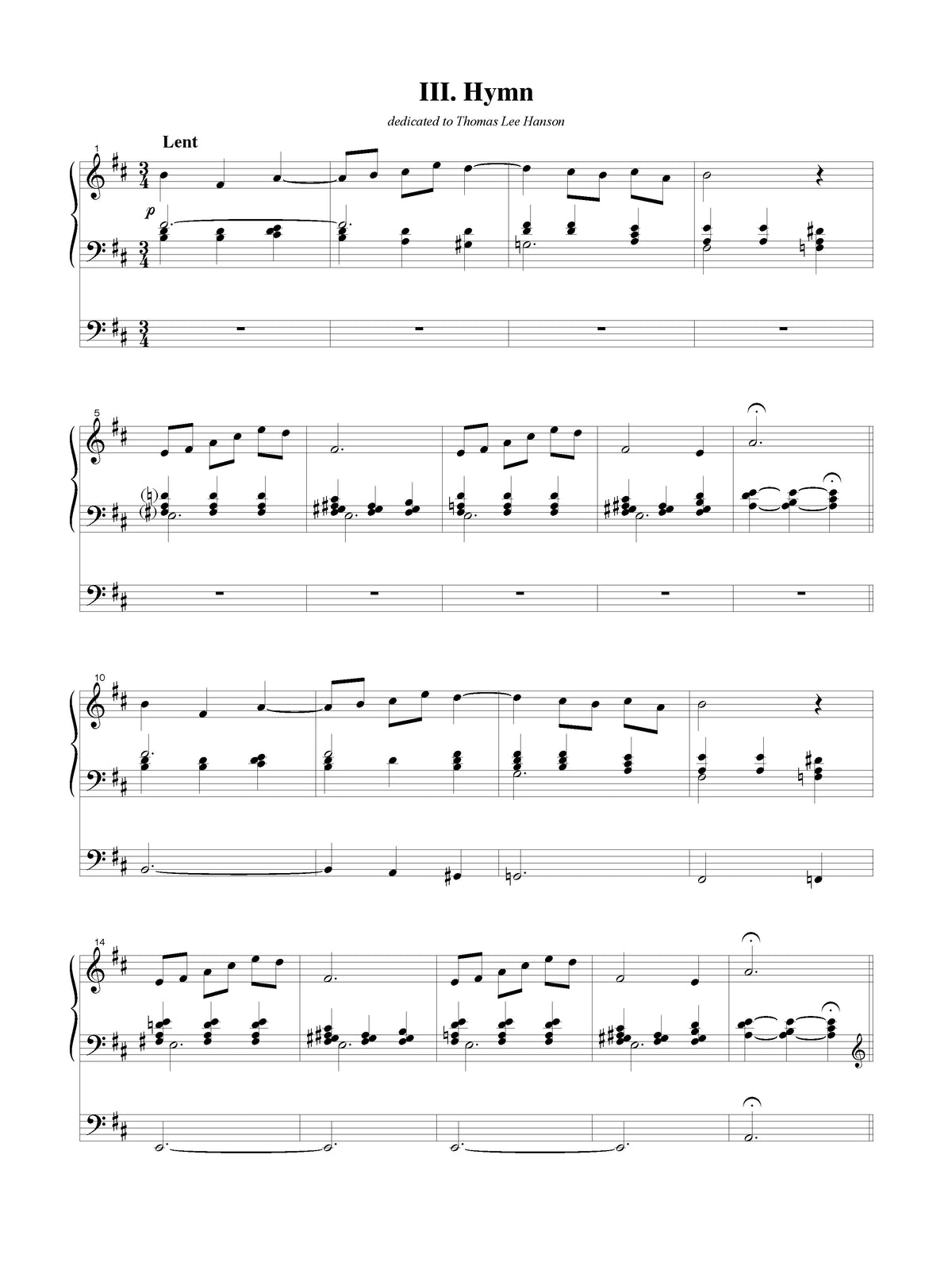 Symphony No. 1 for Organ
