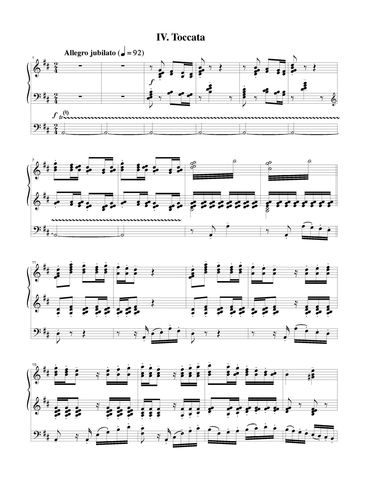 Symphony No. 1 for Organ