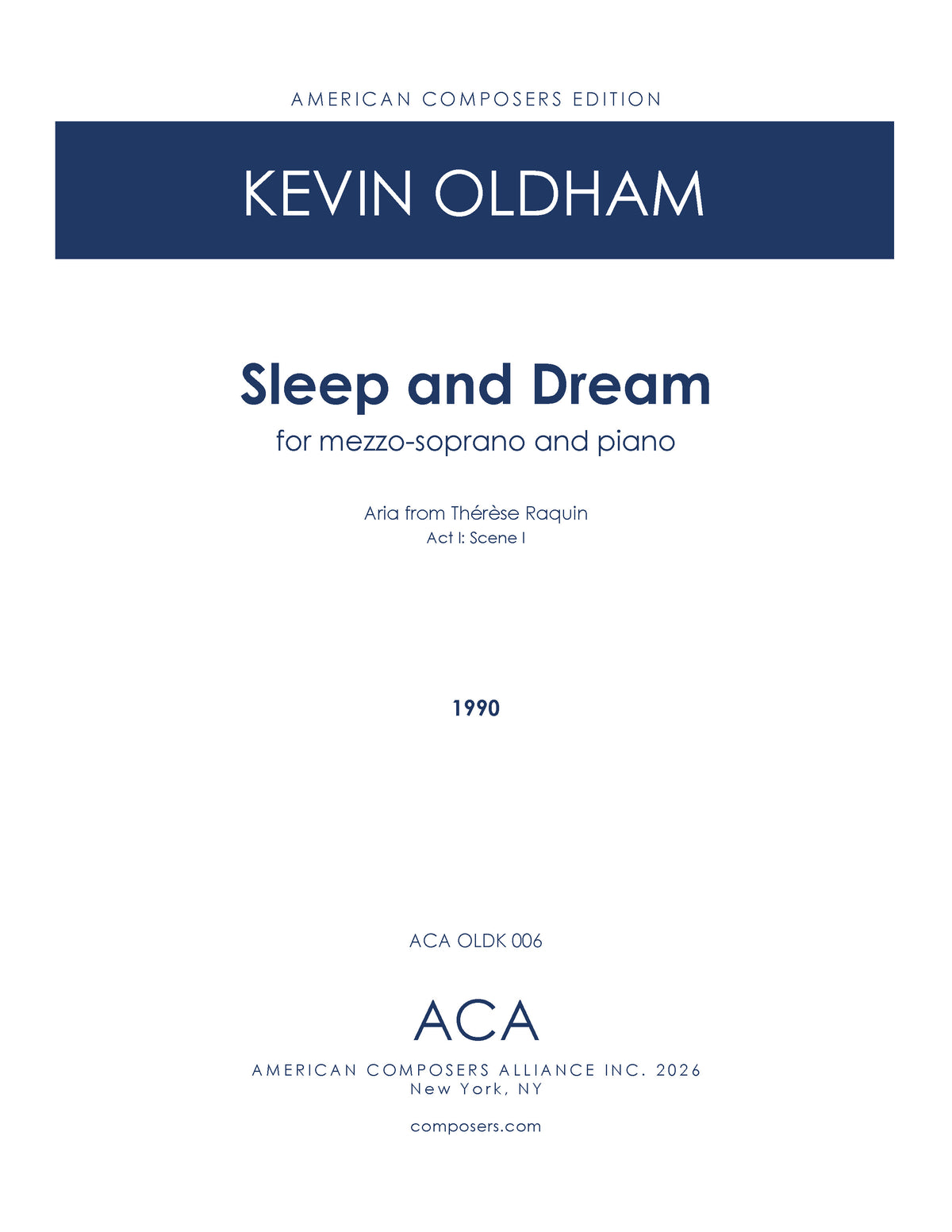 Sleep and Dream (Aria)