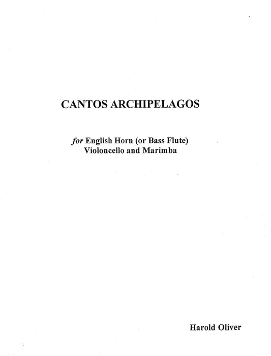 Cantos Archipelagos