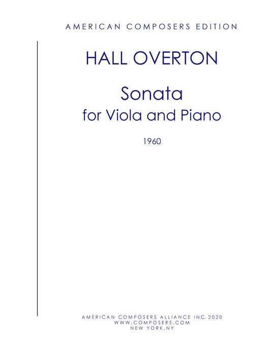 SONATA FOR VIOLA and PIANO