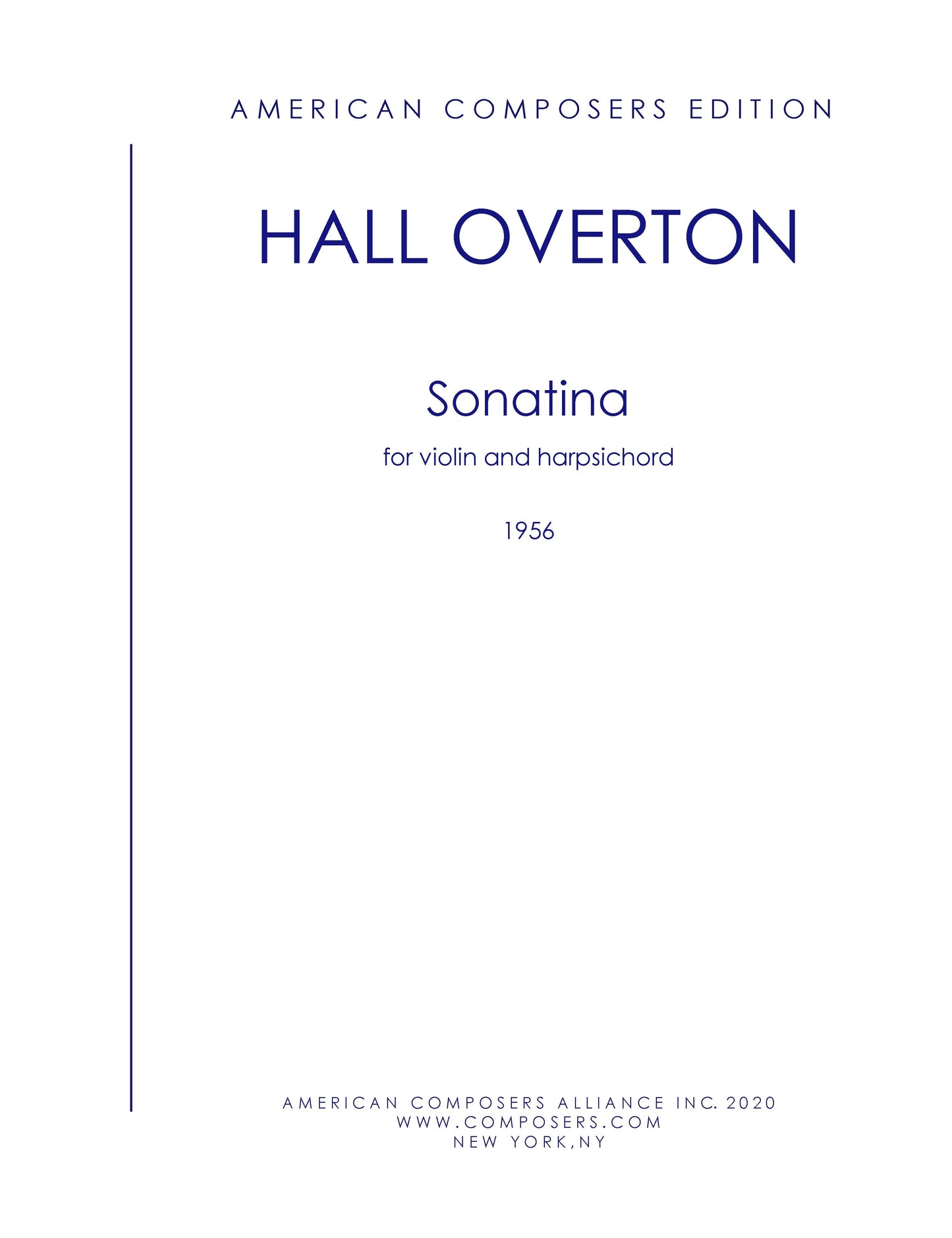 SONATINA, for Vln & Hpschd