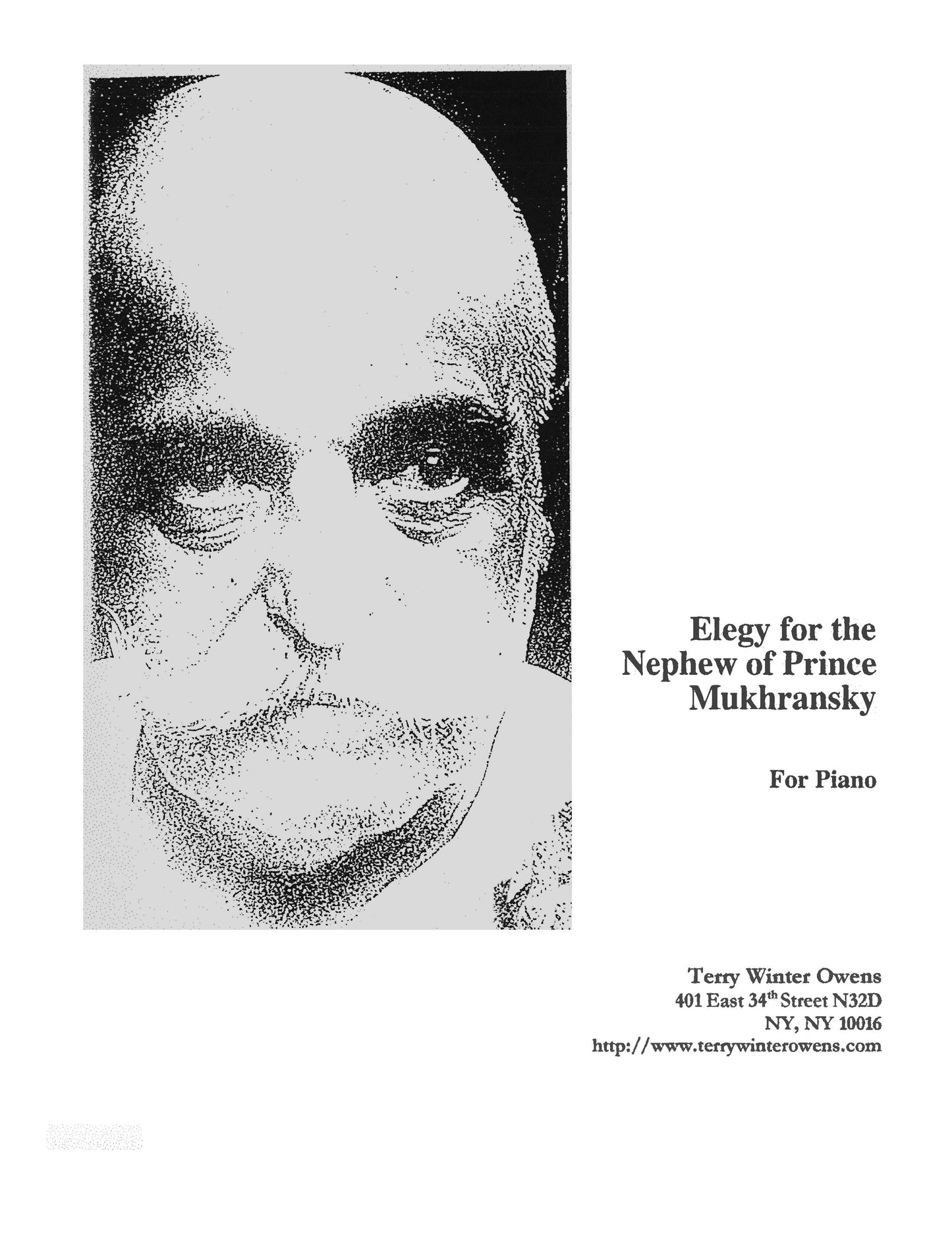 Elegy for the Nephew of Prince Mukhransky (piano)