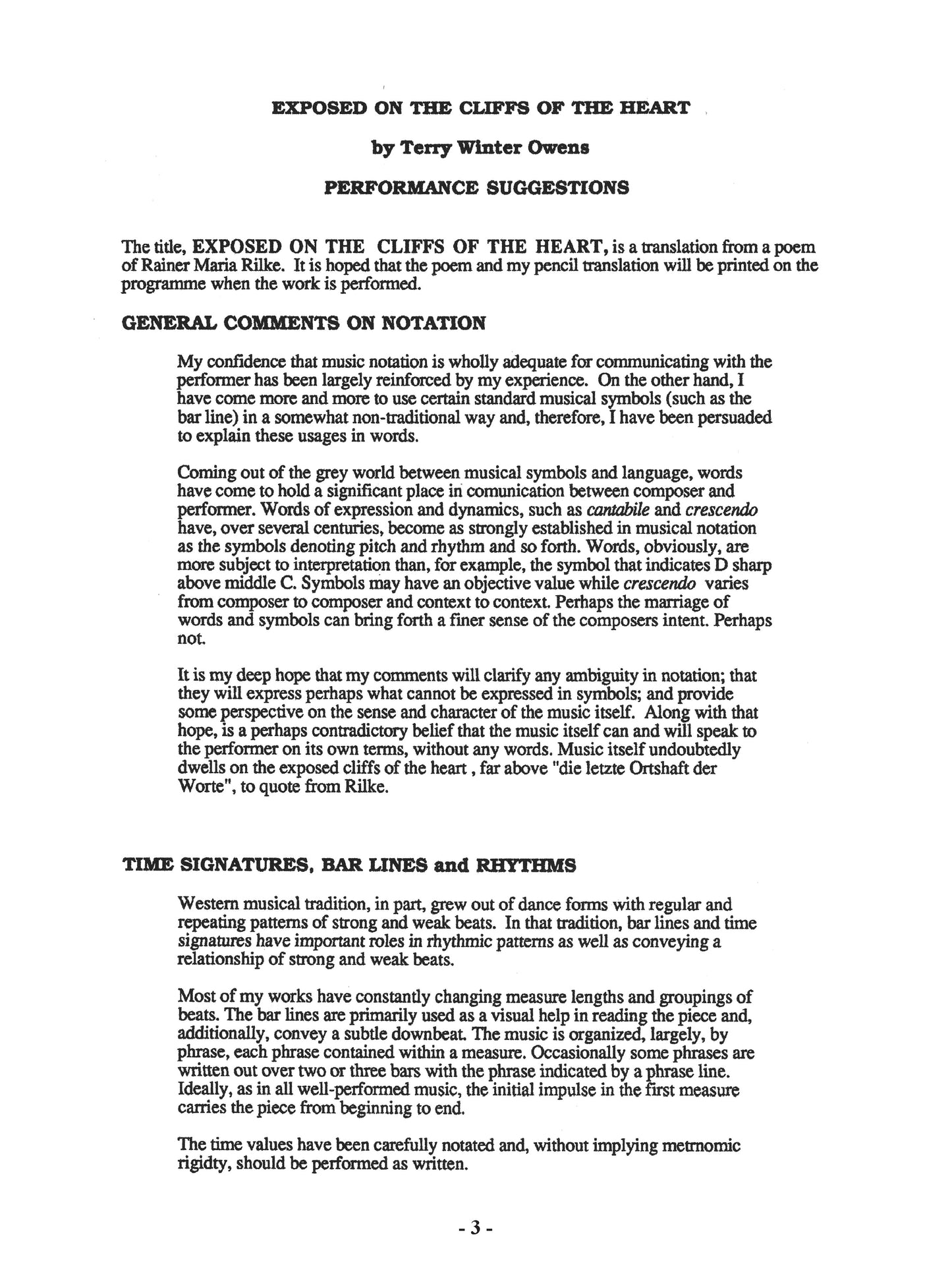 Exposed on the Cliffs of the Heart