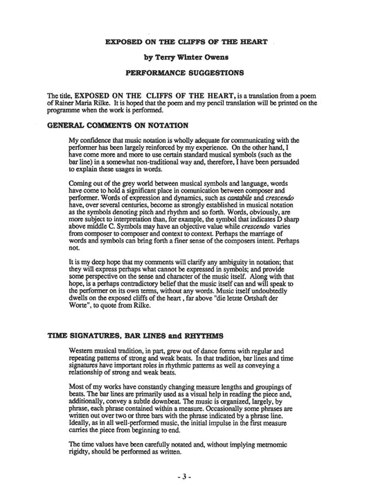 Exposed on the Cliffs of the Heart