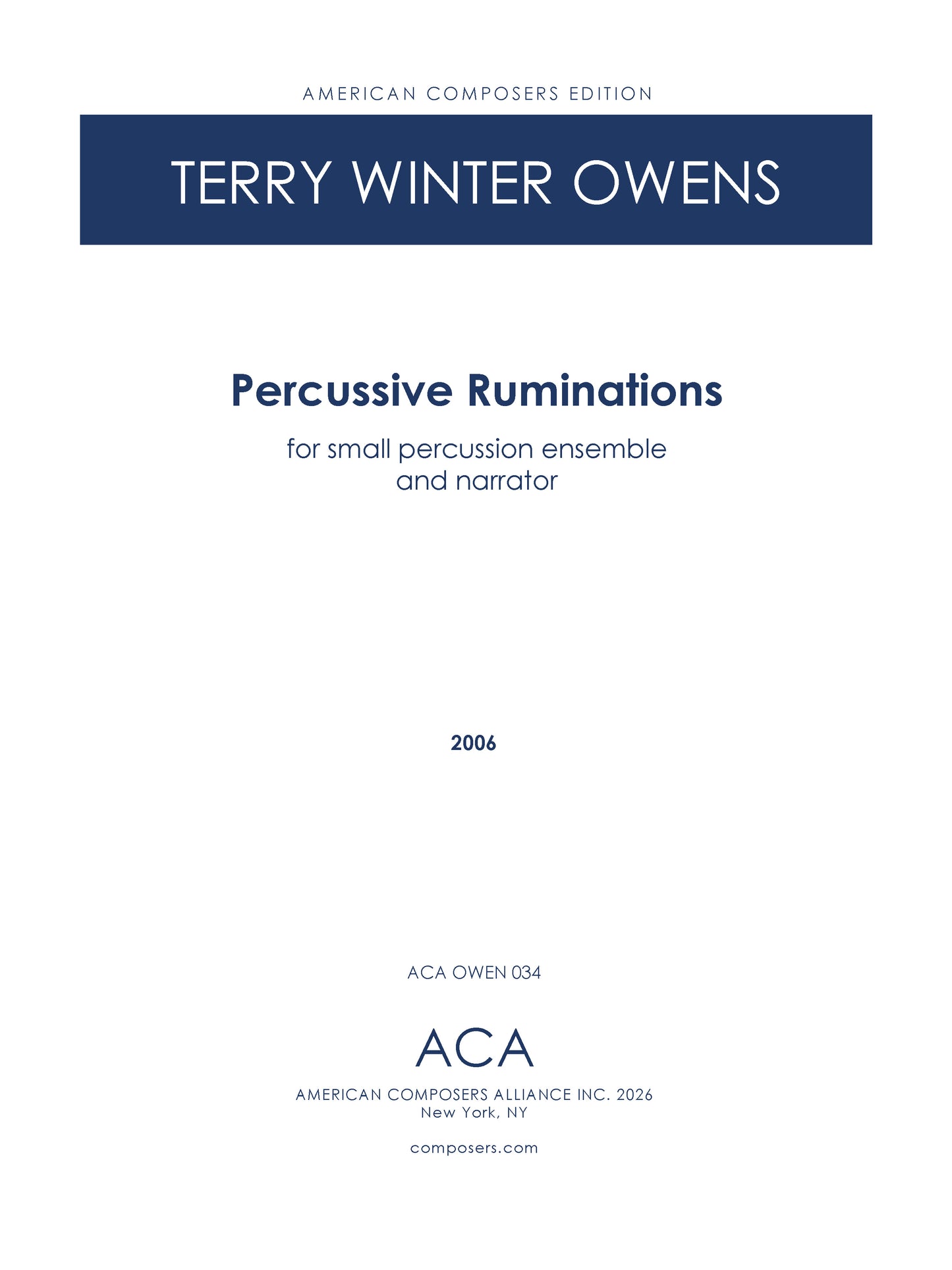 Percussive Ruminations