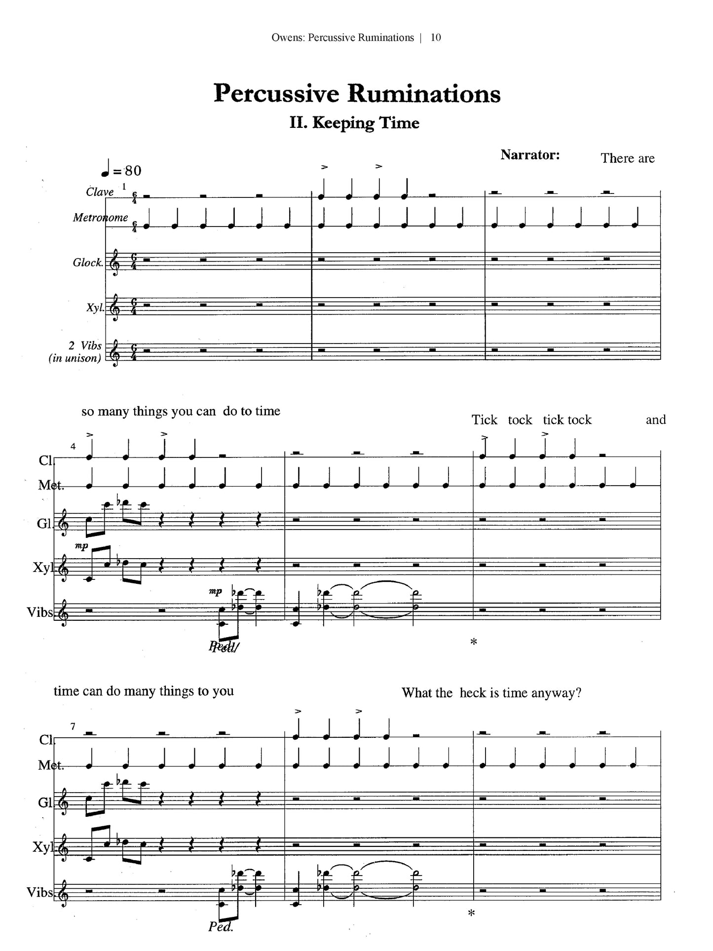 Percussive Ruminations
