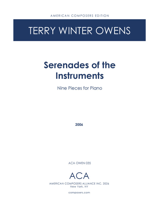 Serenades of the Instruments (Nine Pieces for Piano)