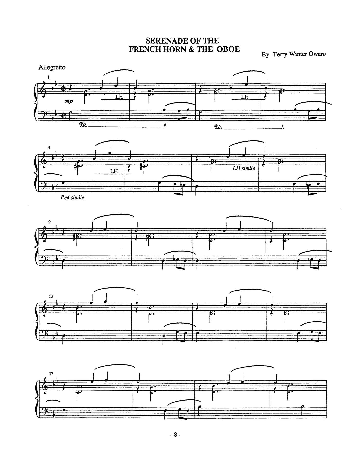 Serenades of the Instruments (Nine Pieces for Piano)