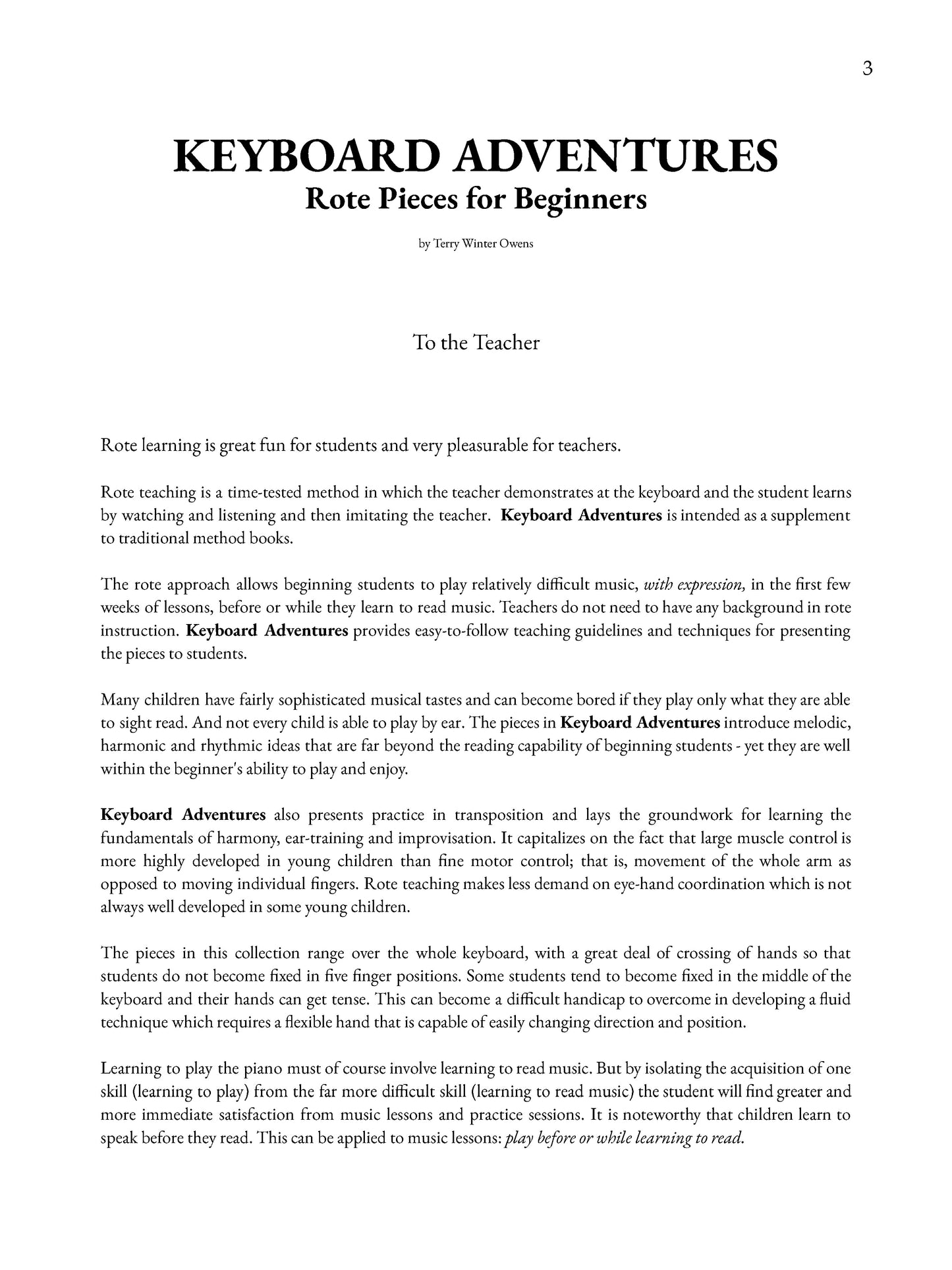 Keyboard Adventures: Rote Pieces for Beginners