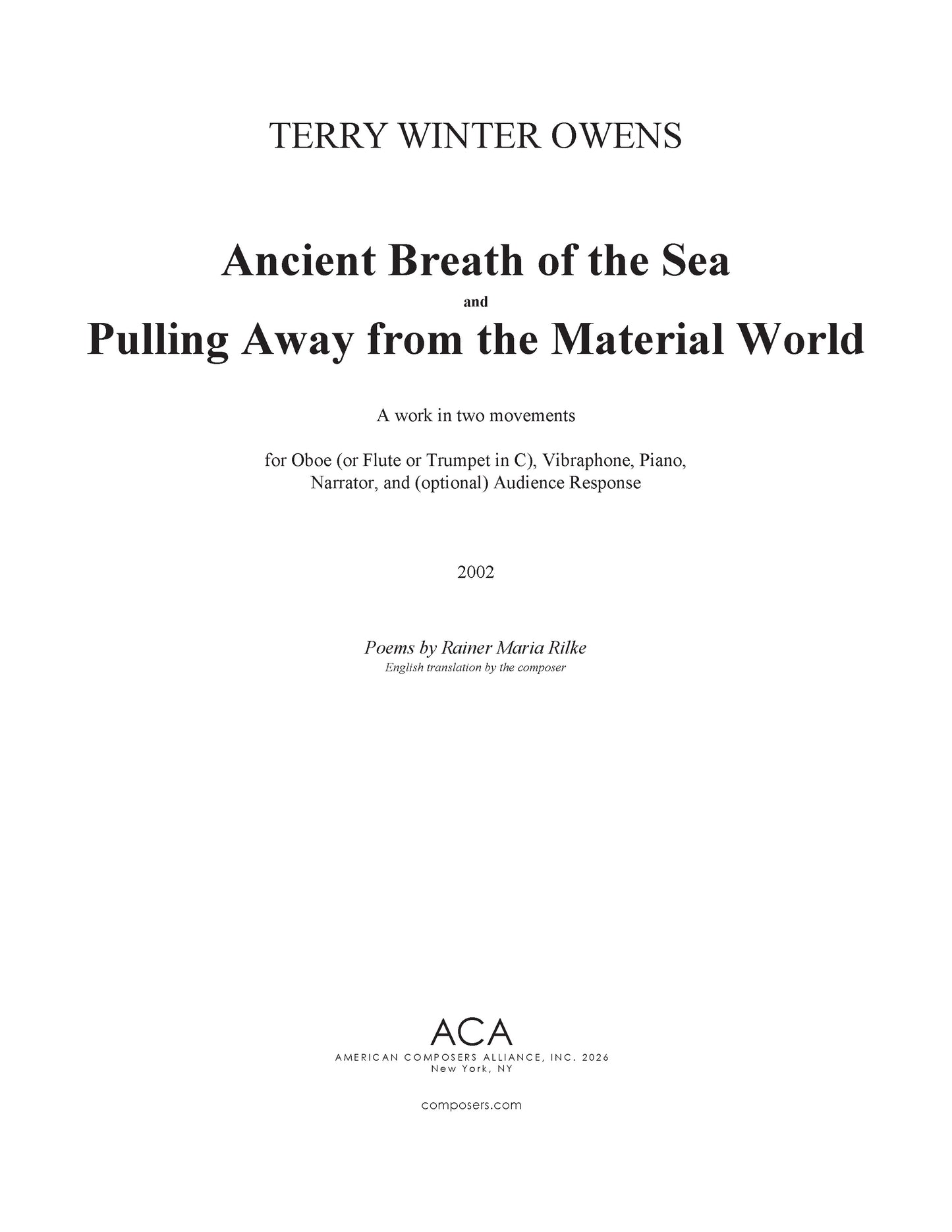 Ancient Breath of the Sea & Pulling Away from the Material World