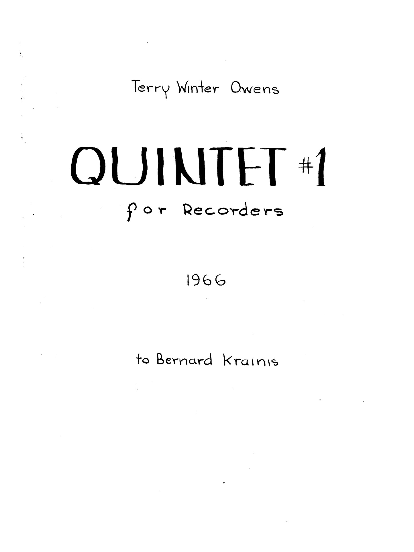 Quintet No. 1