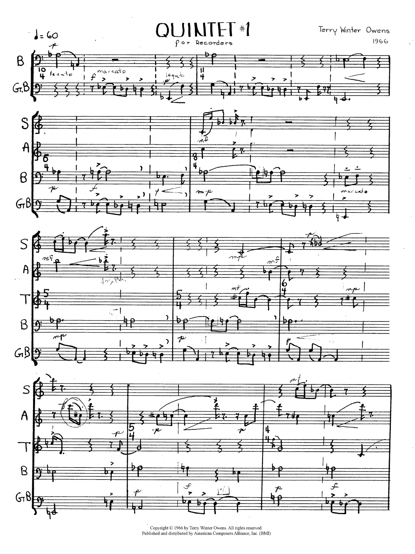 Quintet No. 1