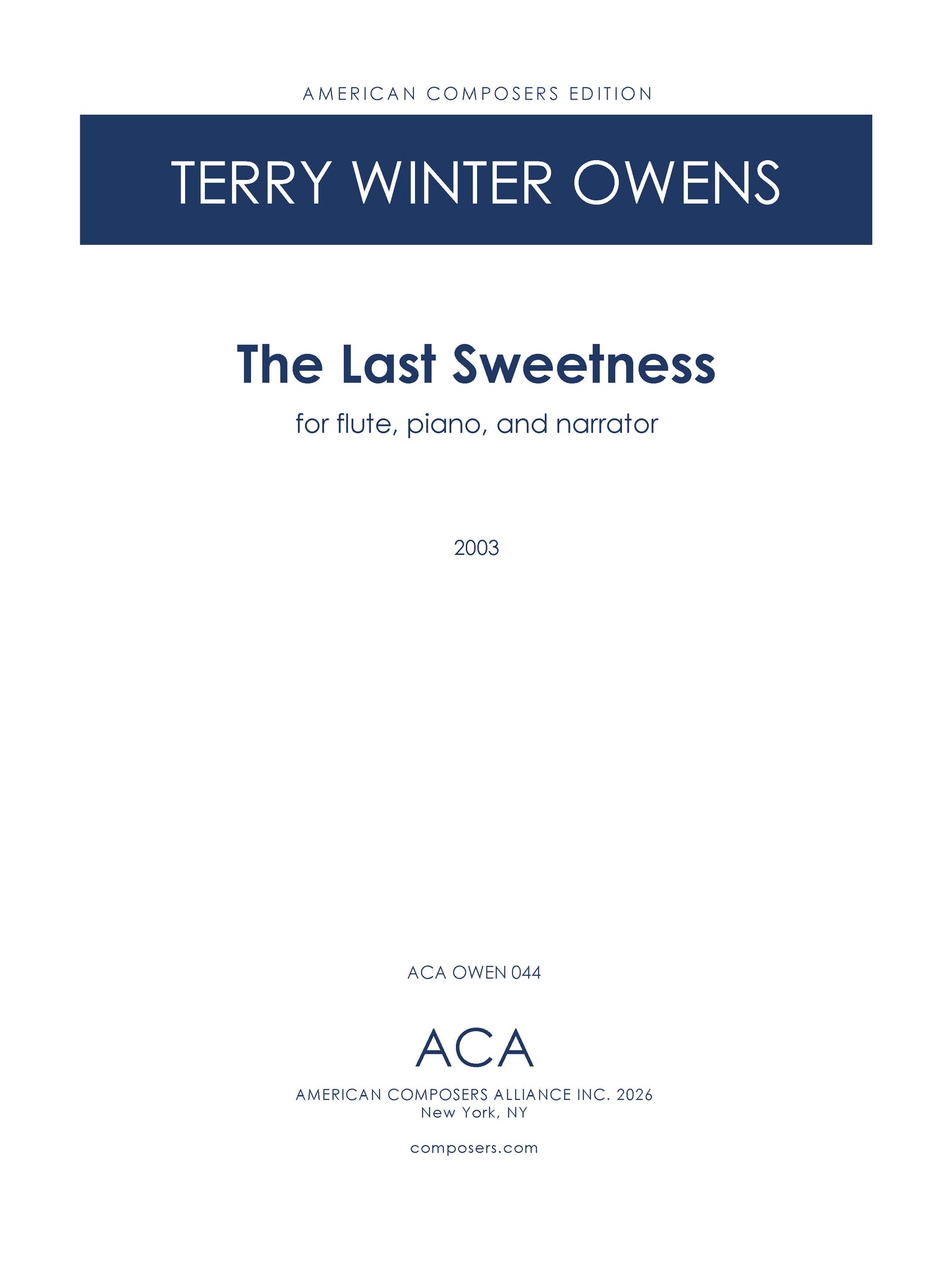 The Last Sweetness