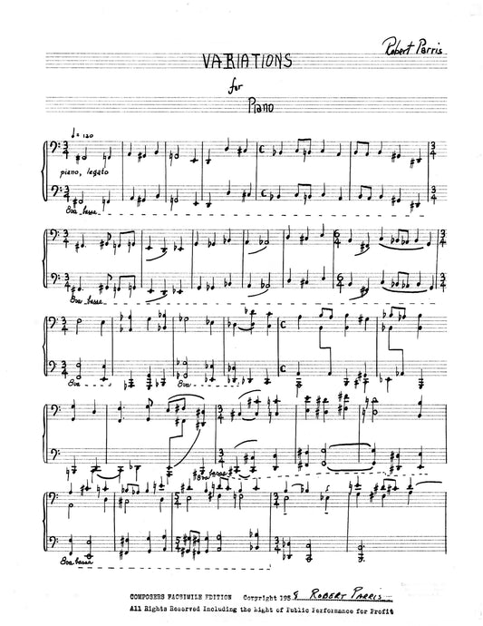 VARIATIONS FOR PIANO