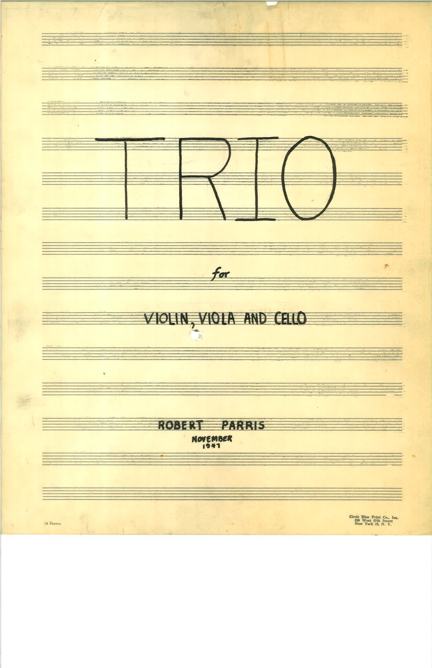 TRIO for violin, viola, and cello