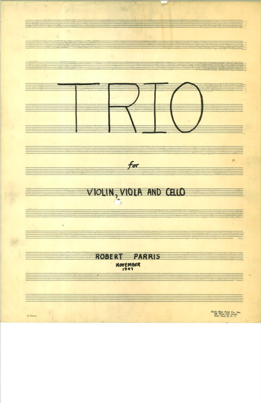 TRIO for violin, viola, and cello