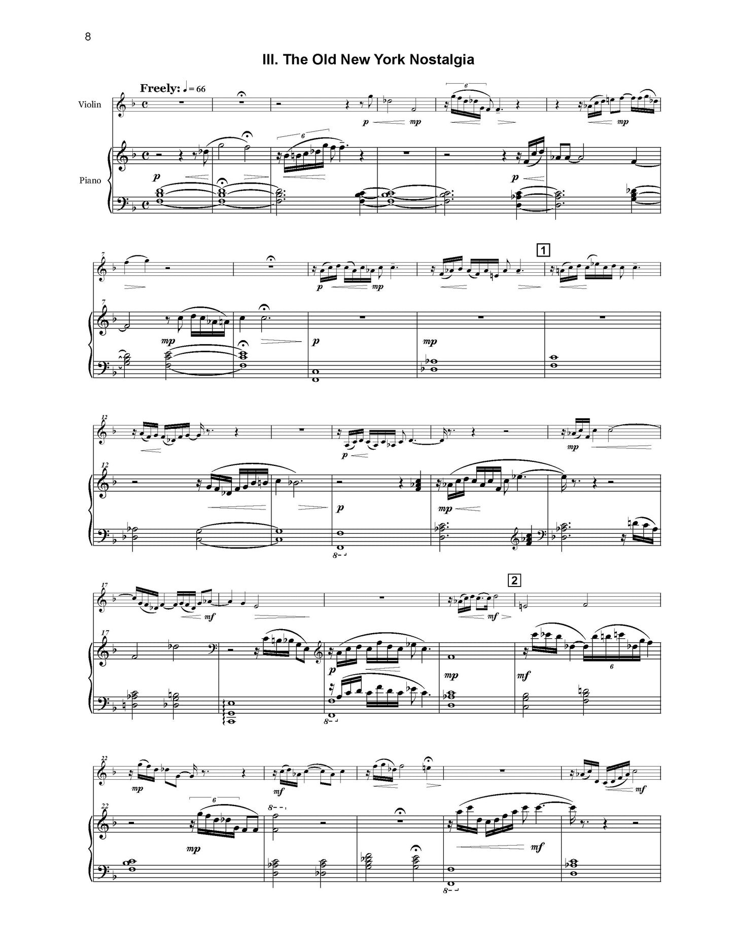 Six Pieces for Violin and Piano