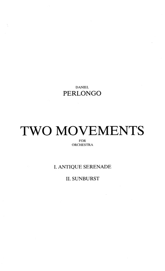 TWO MOVEMENTS for orchestra