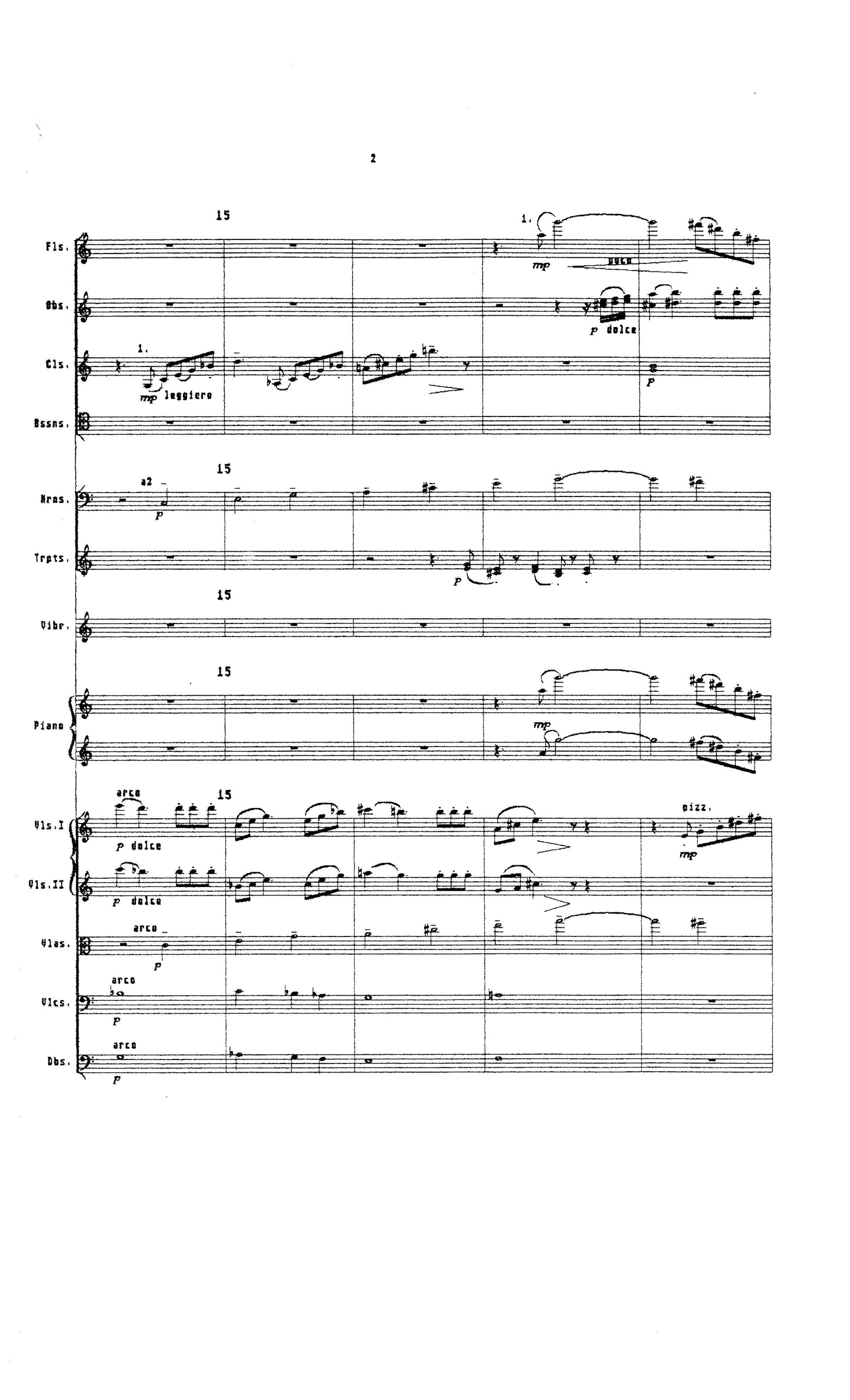 TWO MOVEMENTS for orchestra