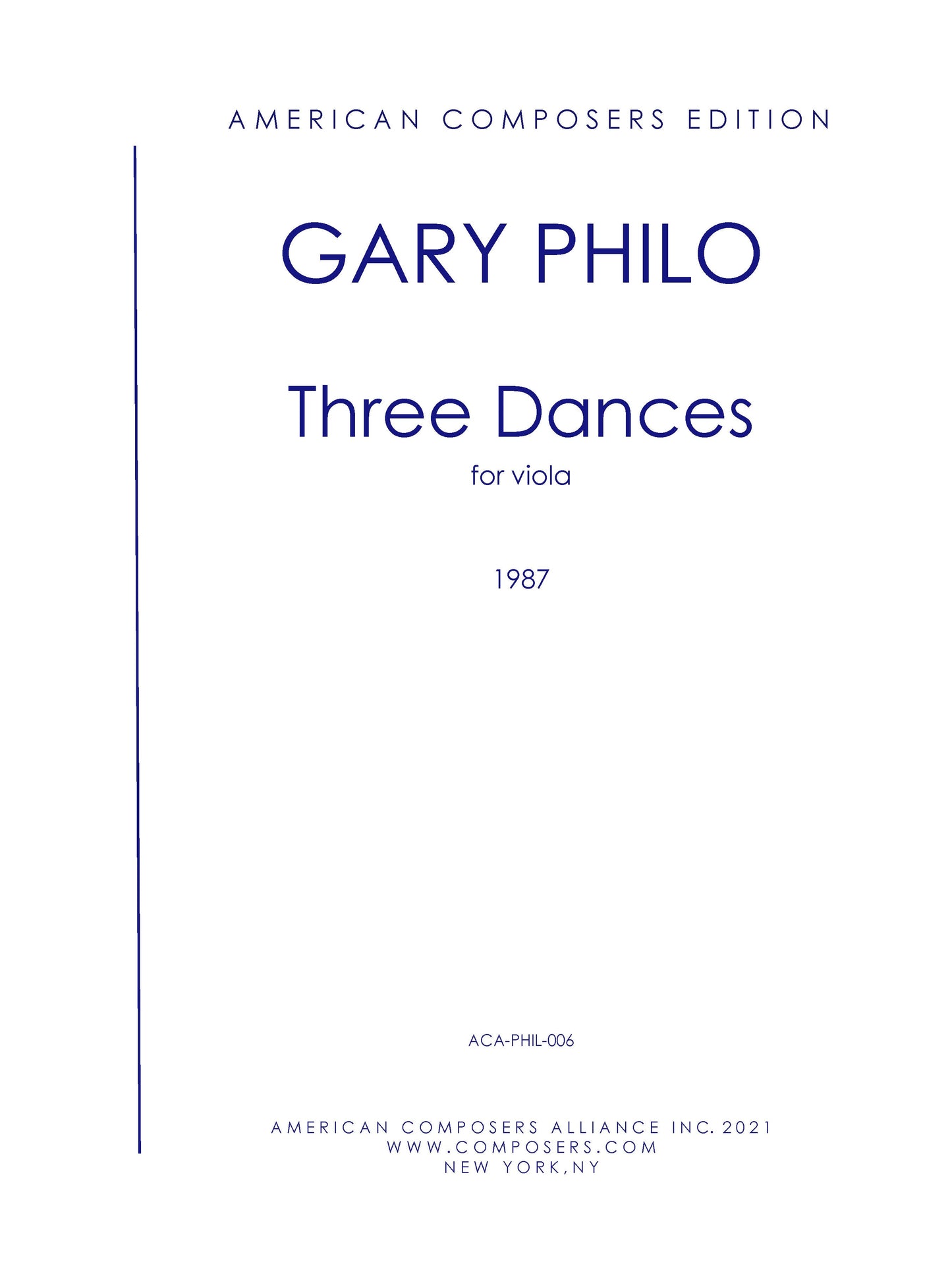 THREE DANCES FOR VIOLA