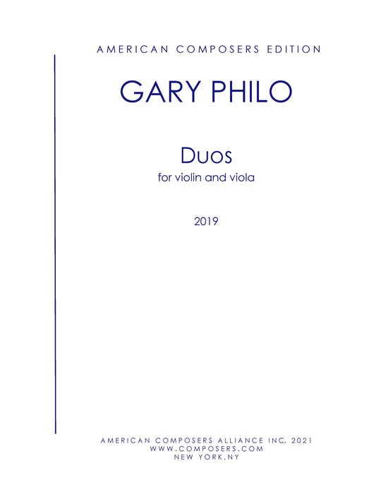 DUOS FOR VIOLIN AND VIOLA