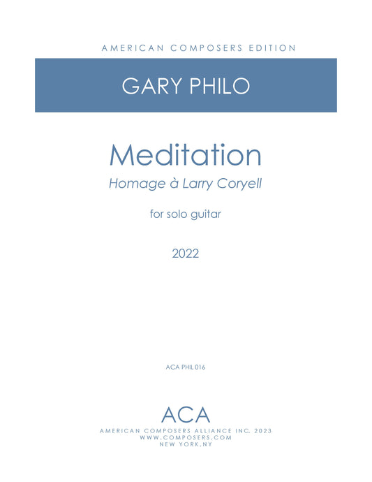 Meditation, Homage a Larry Coryell