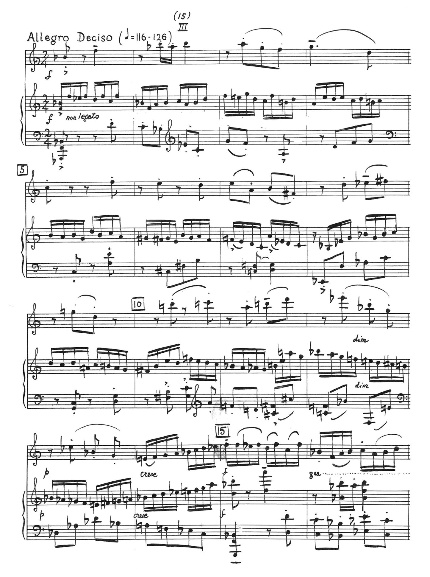 SONATA for clarinet and piano