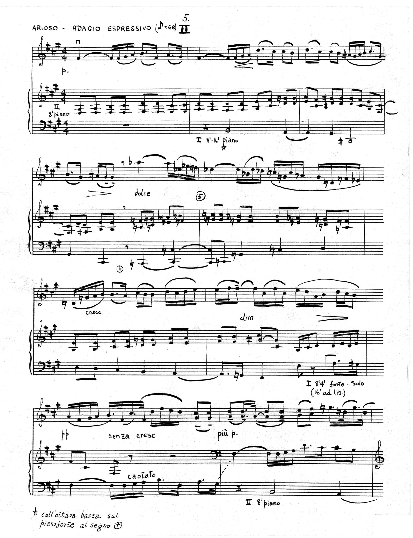 SONATINA for violin and harpsichord