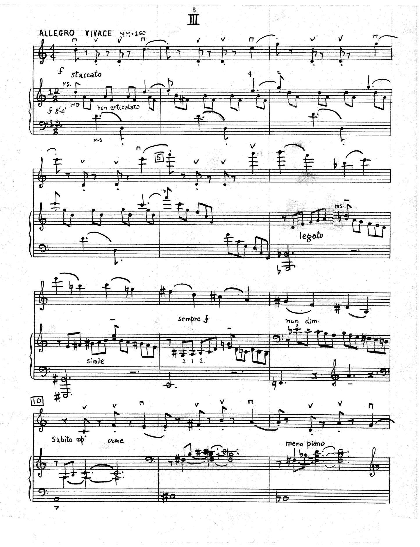 SONATINA for violin and harpsichord