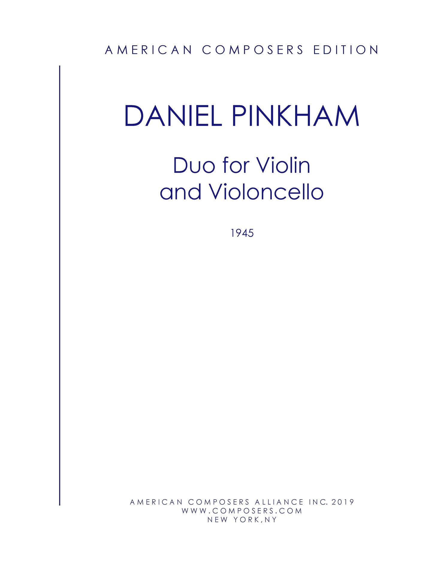 DUO FOR VIOLIN AND CELLO