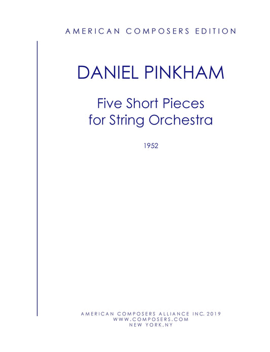 FIVE SHORT PIECES FOR STRING ORCHESTRA