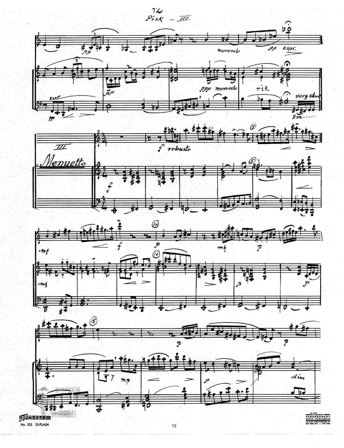 SONATA for Clarinet and Piano Op. 59