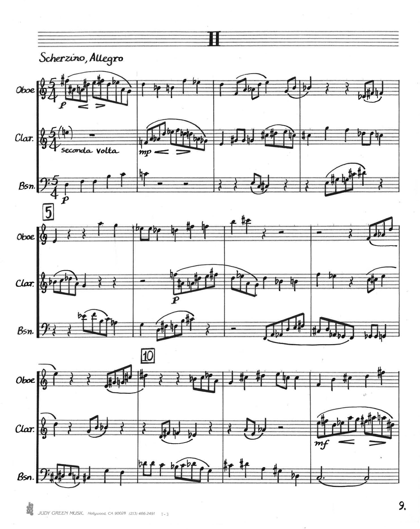 TRIO (1979) for oboe, clarinet, and bassoon