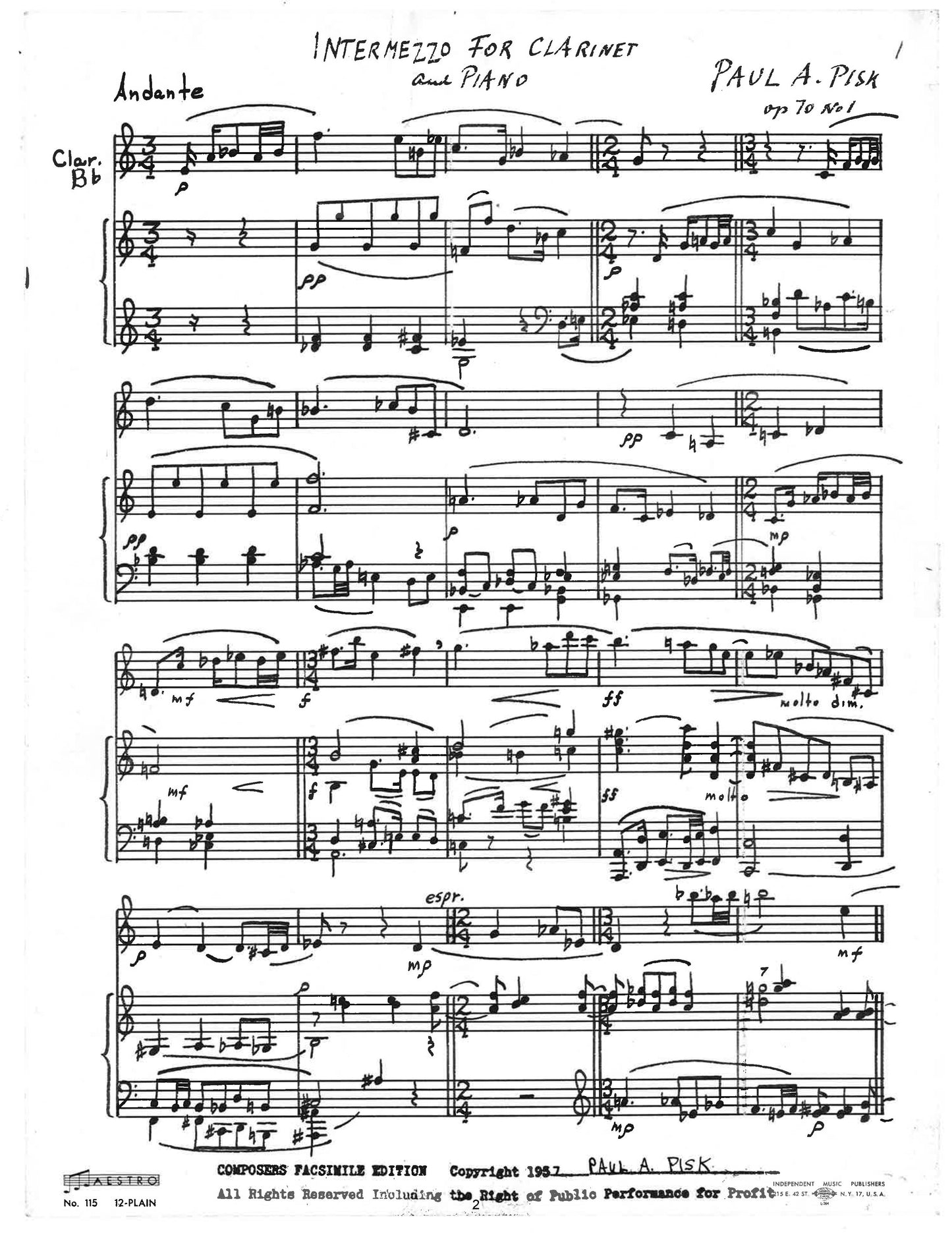 INTERMEZZO,Op.70,No.1