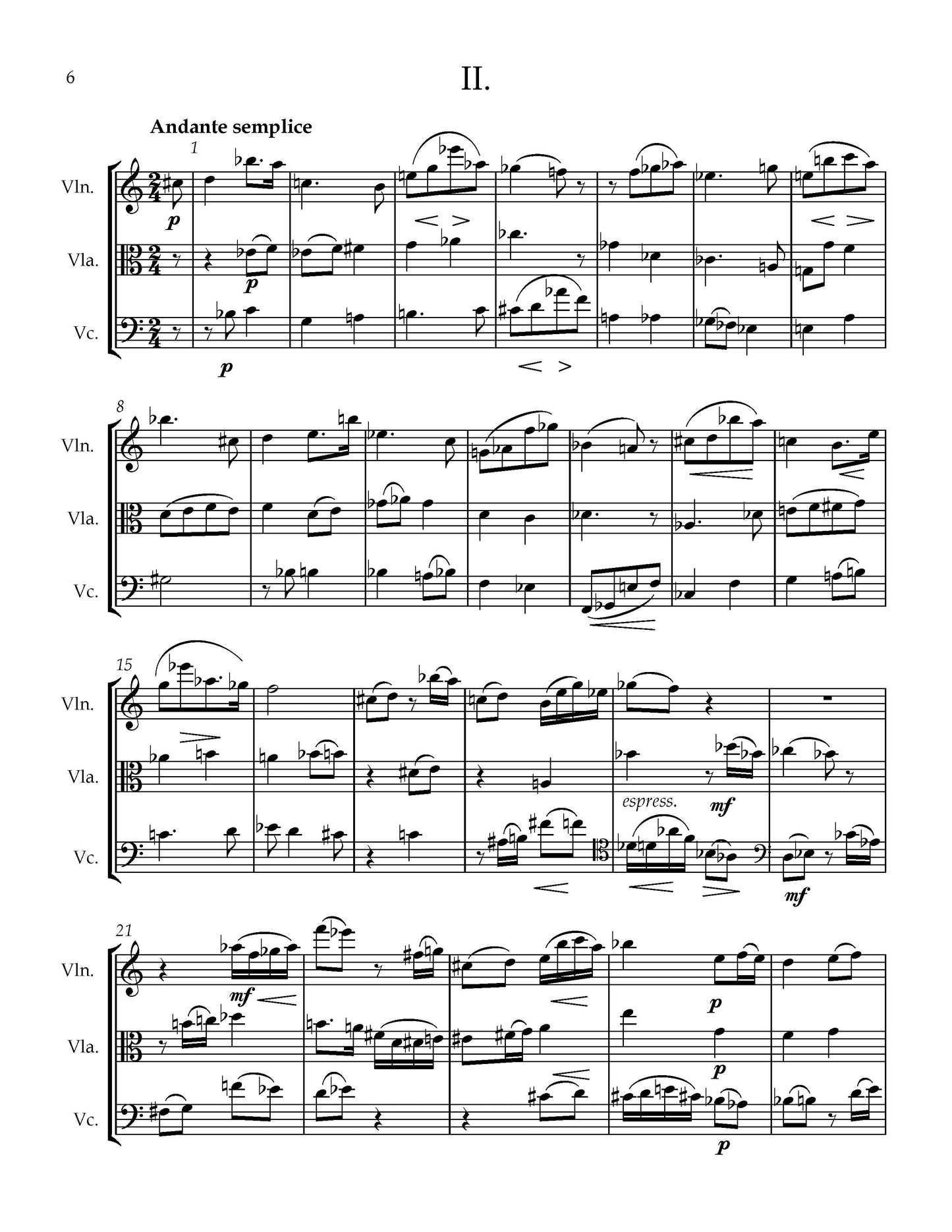 TRIO, Op.95 for Violin, Viola, and Cello