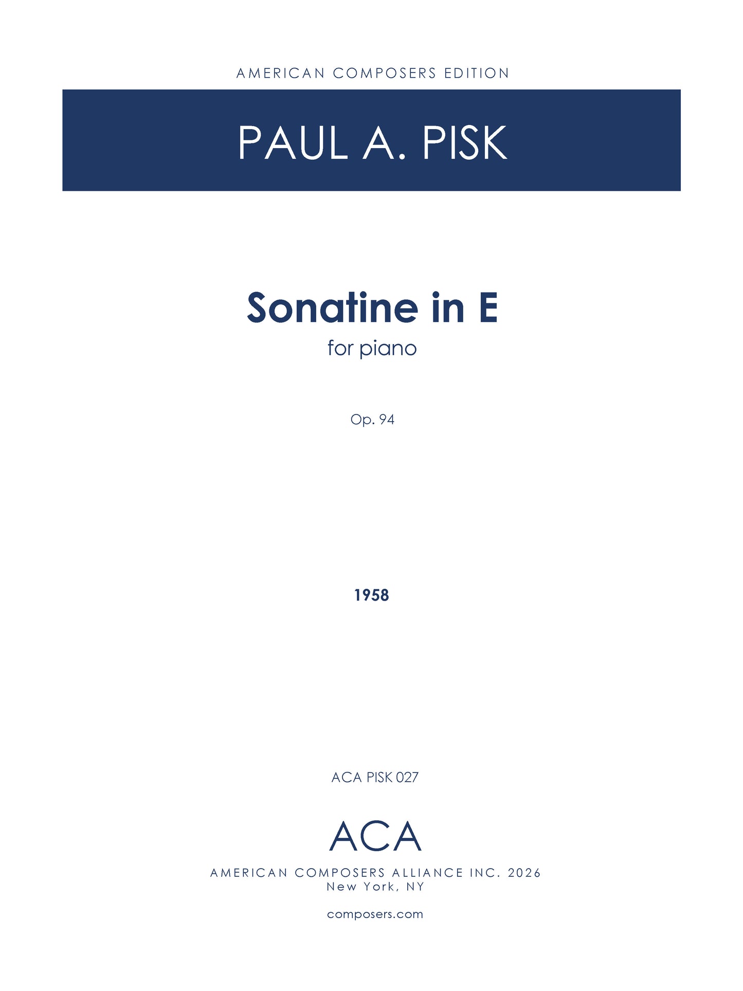 Sonatina in E, Op. 94
