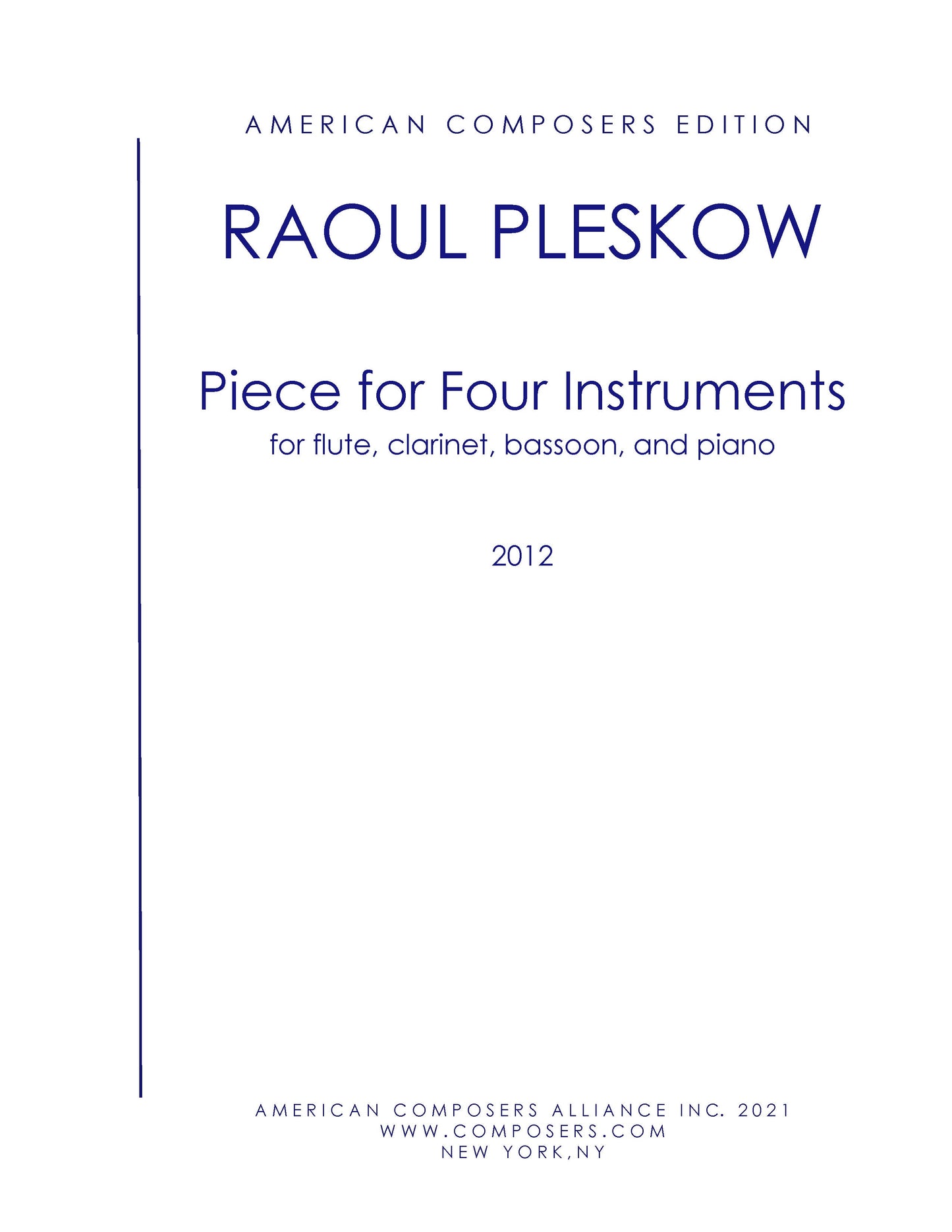 PIECE FOR FOUR INSTRUMENTS