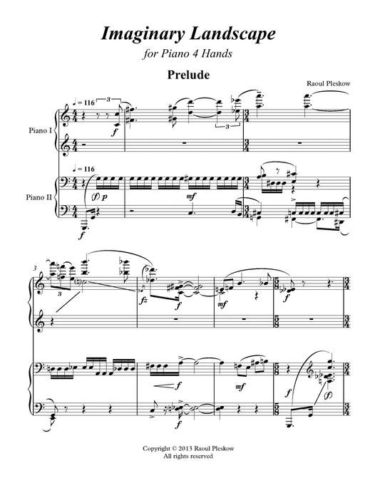 IMAGINARY LANDSCAPE - for piano 4-hands