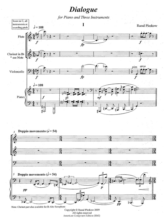 Dialogue for Piano and Three Instruments