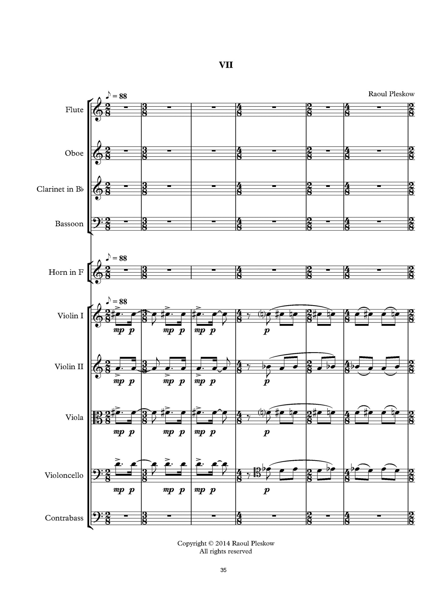 EIGHT BRIEF PIECES FOR CHAMBER ENSEMBLE