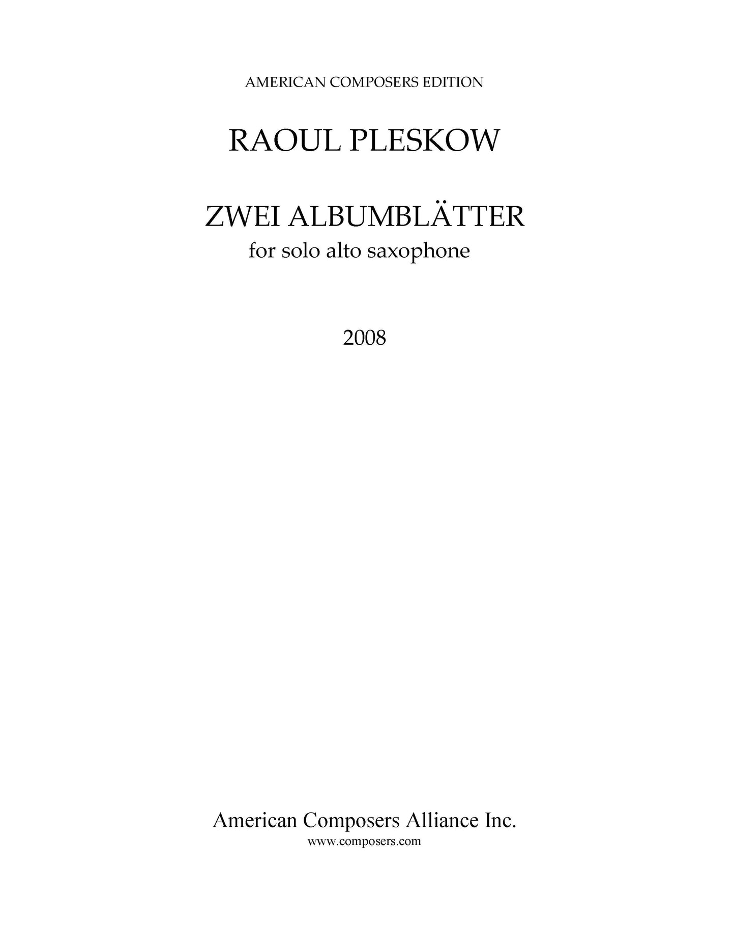 Zwei Albumblatter