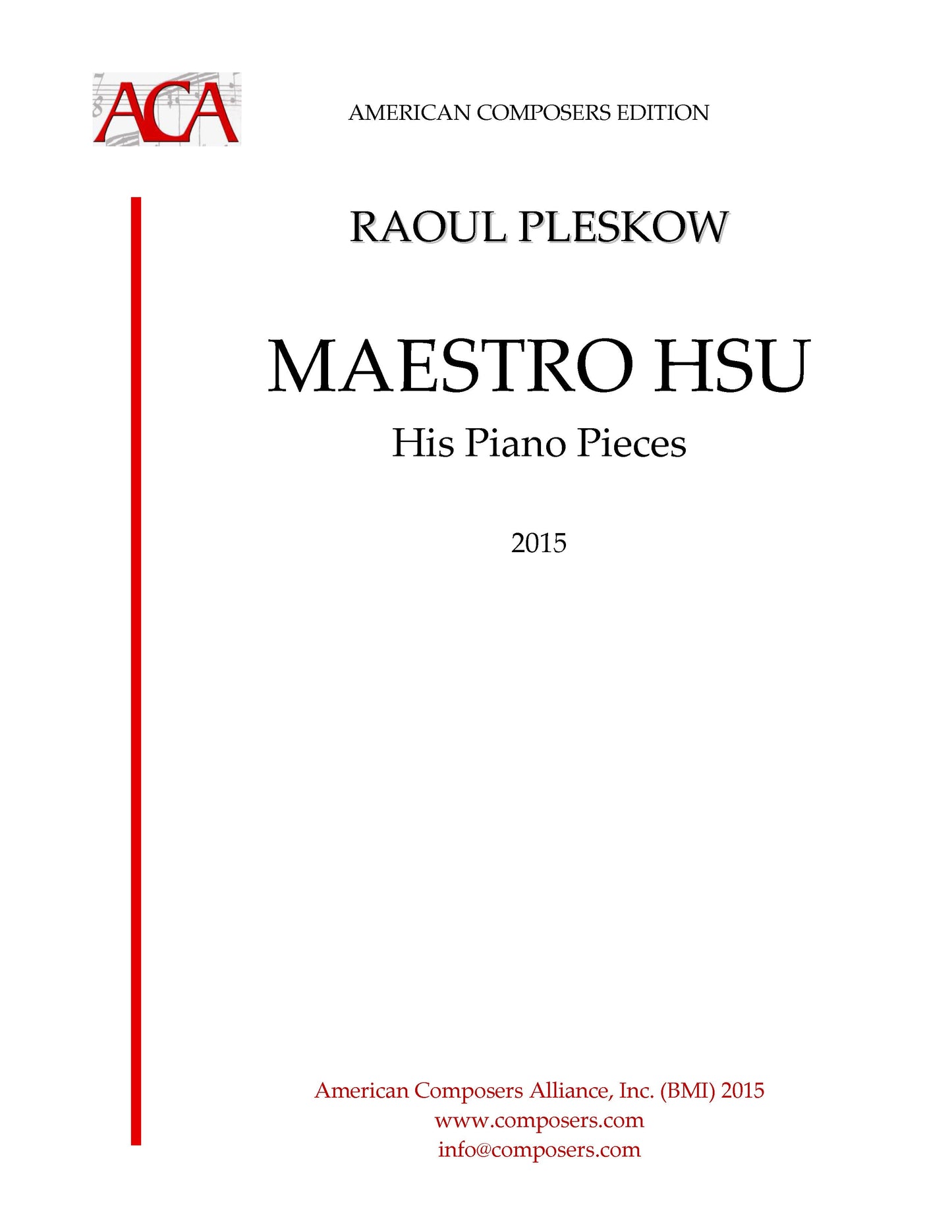 MAESTRO HSU PIANO PIECES