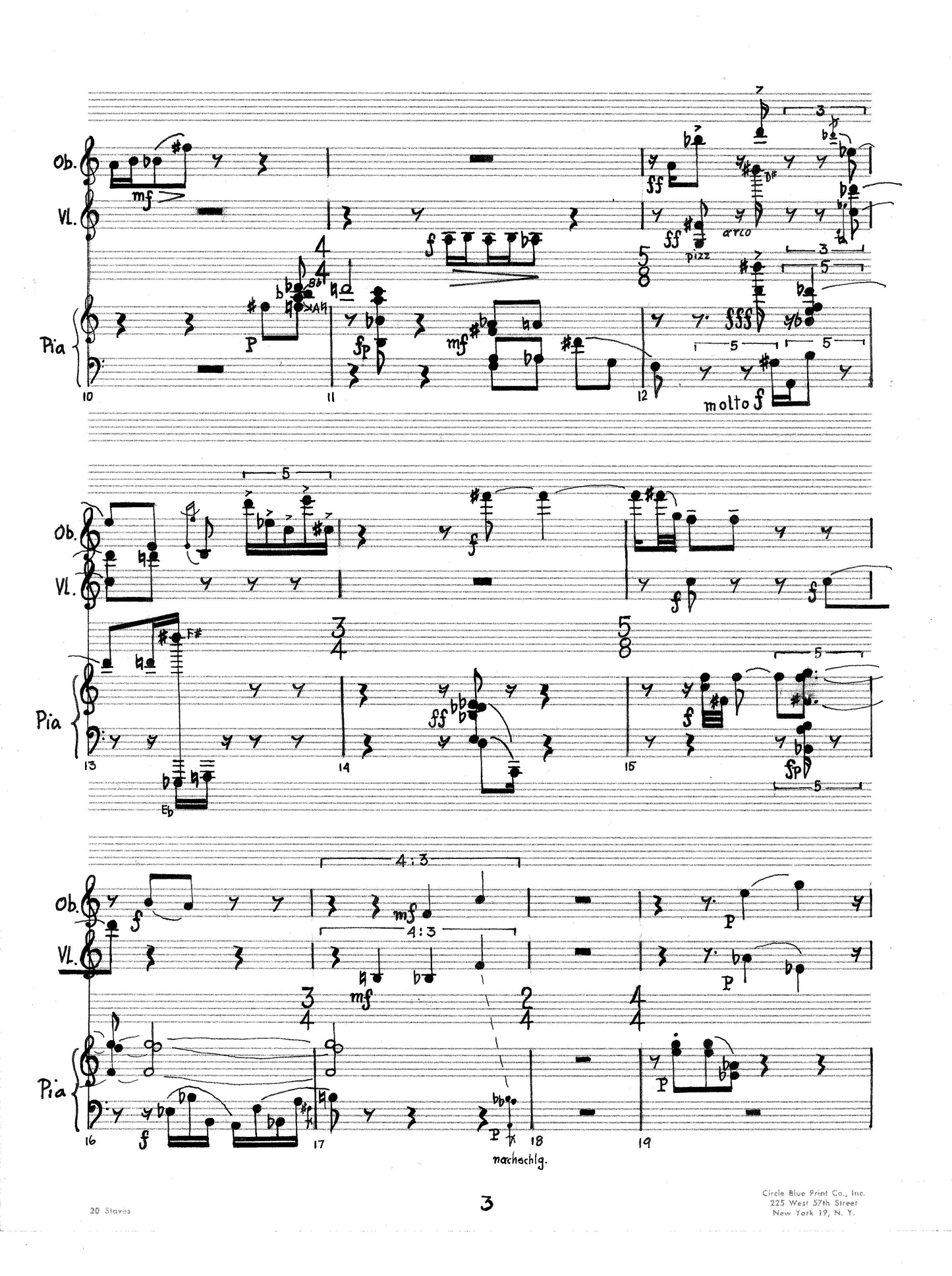 MOVEMENT FOR OBOE,VIOLIN & PIANO