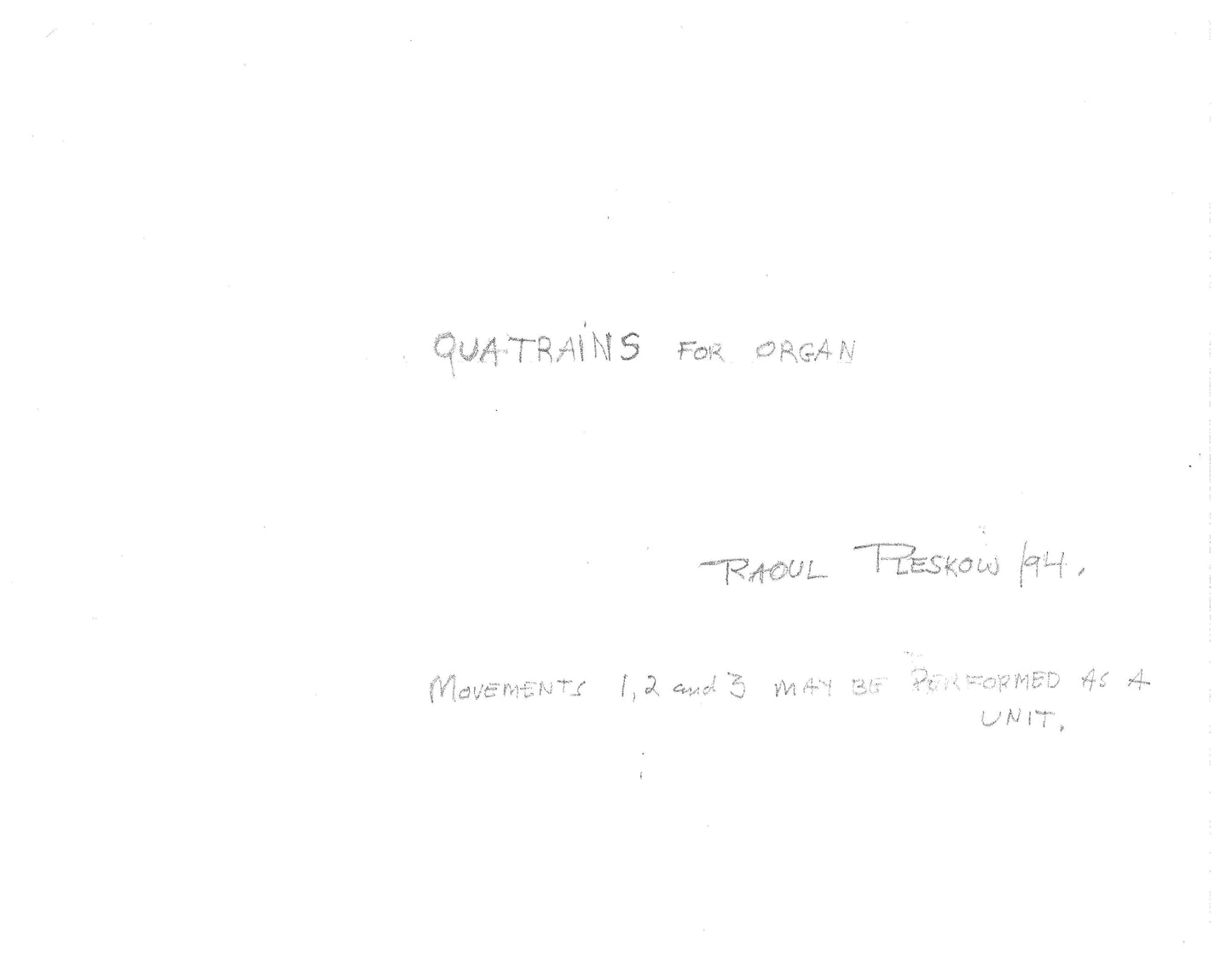 QUATRAINS