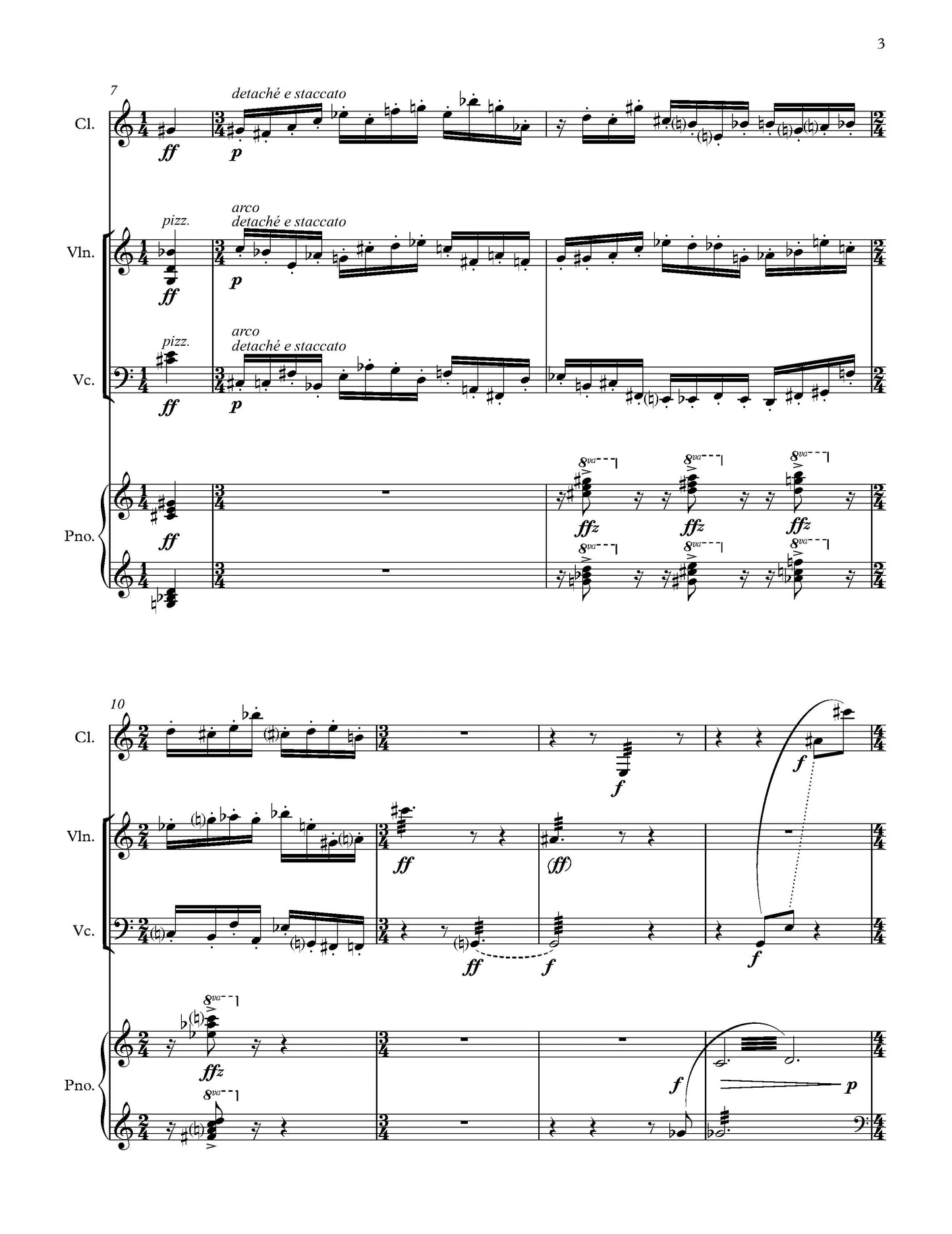 QUARTET FOR CLARINET, VIOLIN, CELLO, and PIANO