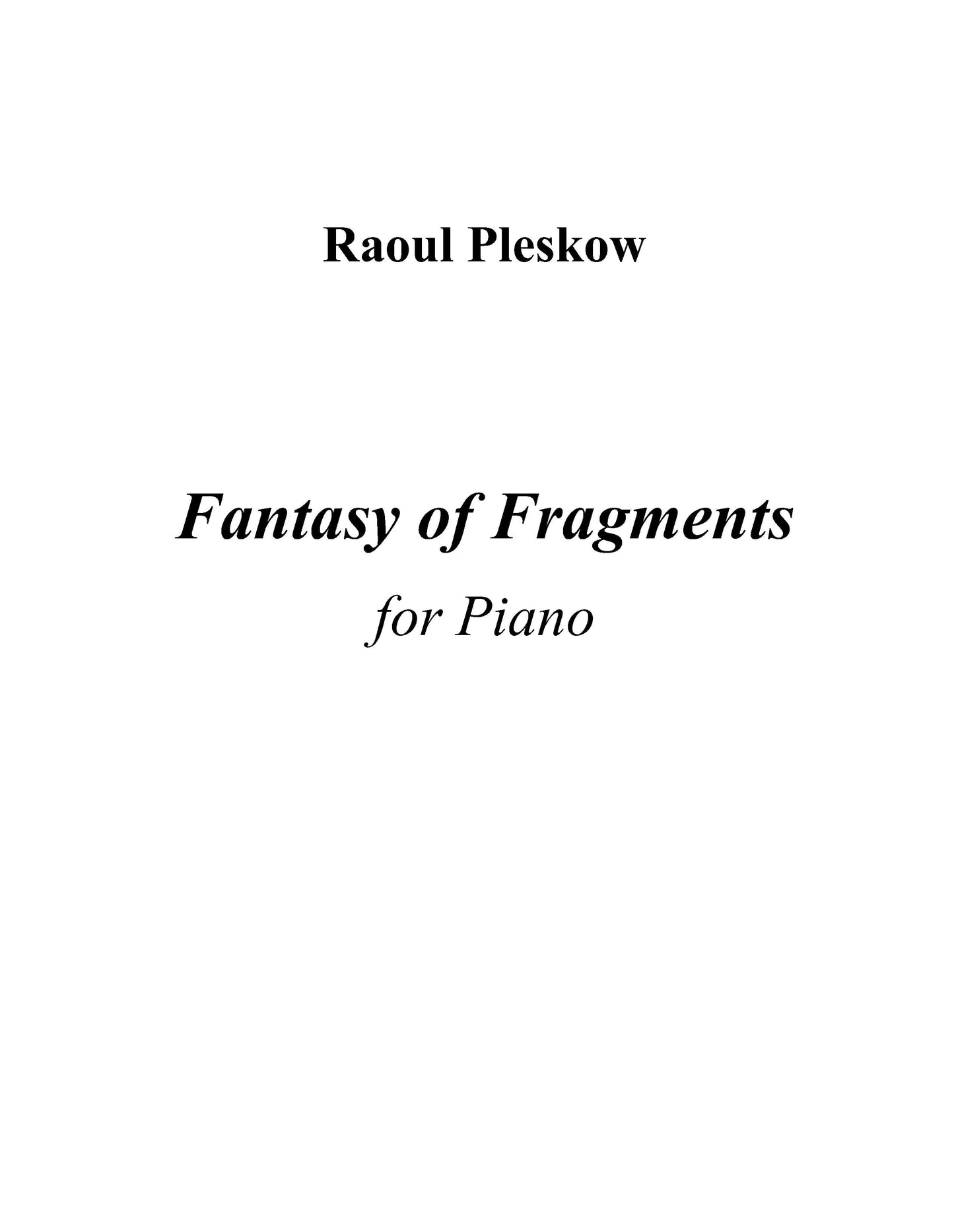 FANTASY OF FRAGMENTS