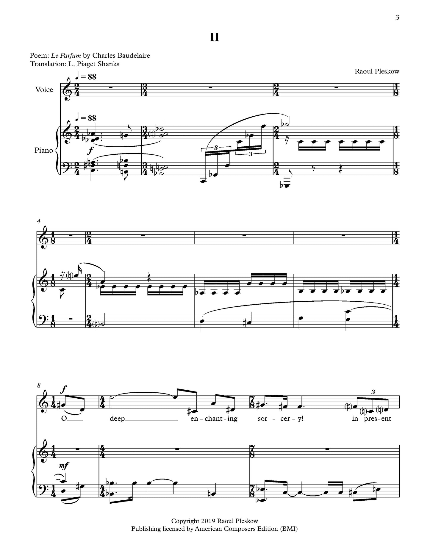 THREE BRIEF PIECES FOR CHAMBER ORCHESTRA