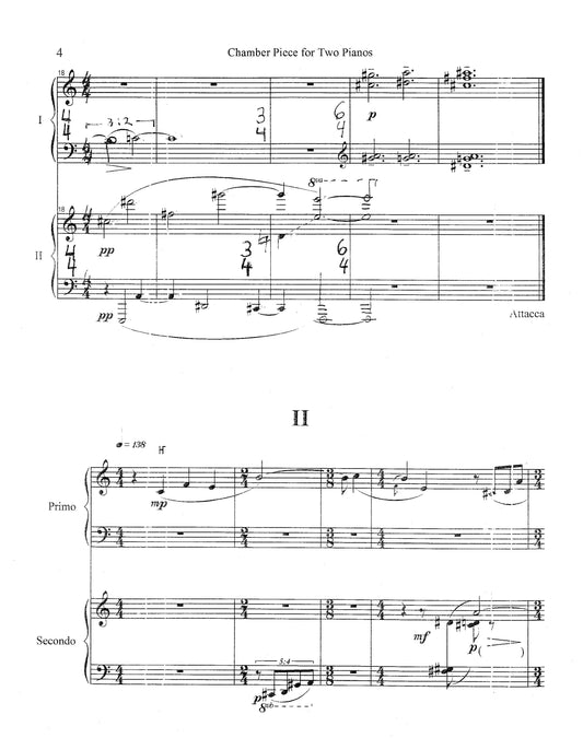 CHAMBER PIECE FOR TWO PIANOS