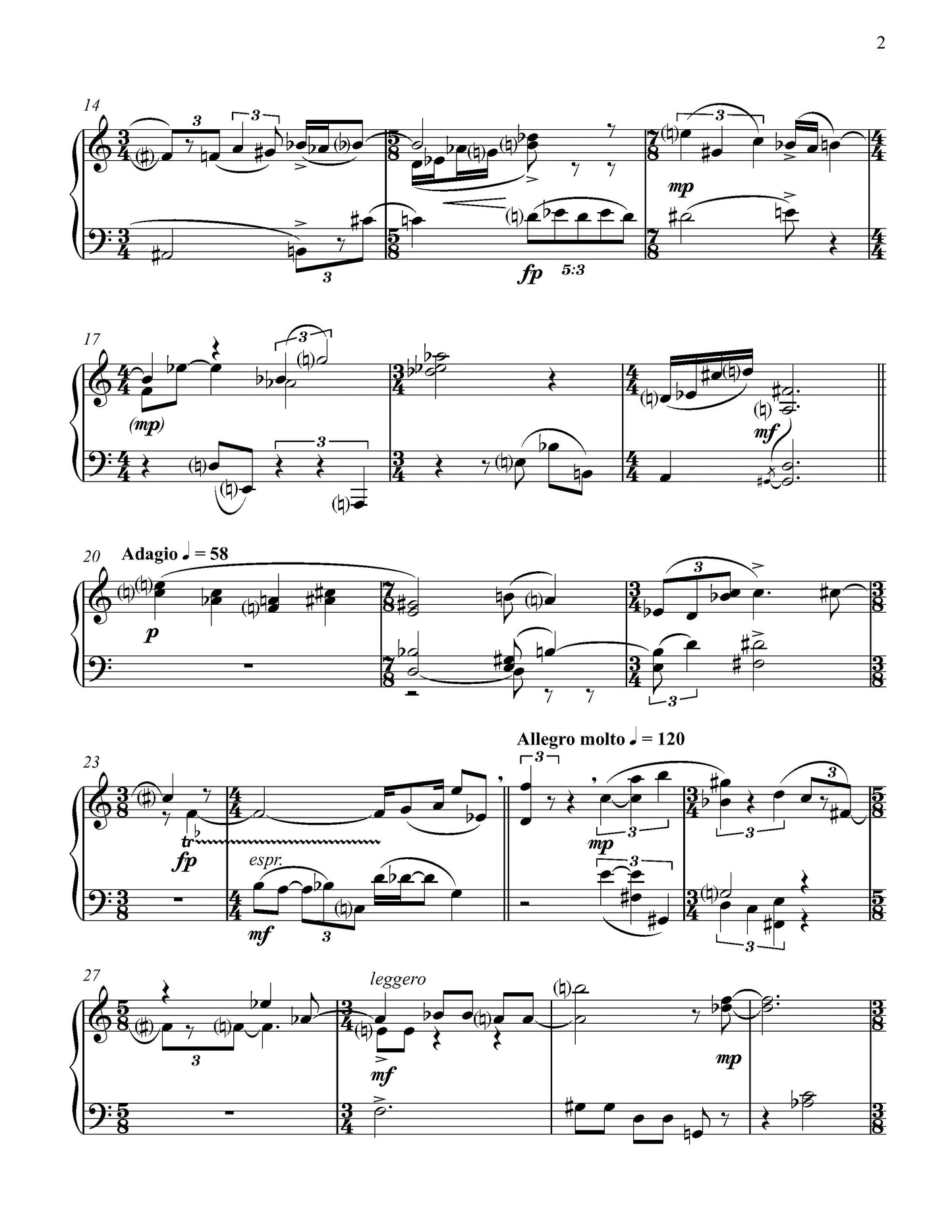 Souvenir for Solo Piano